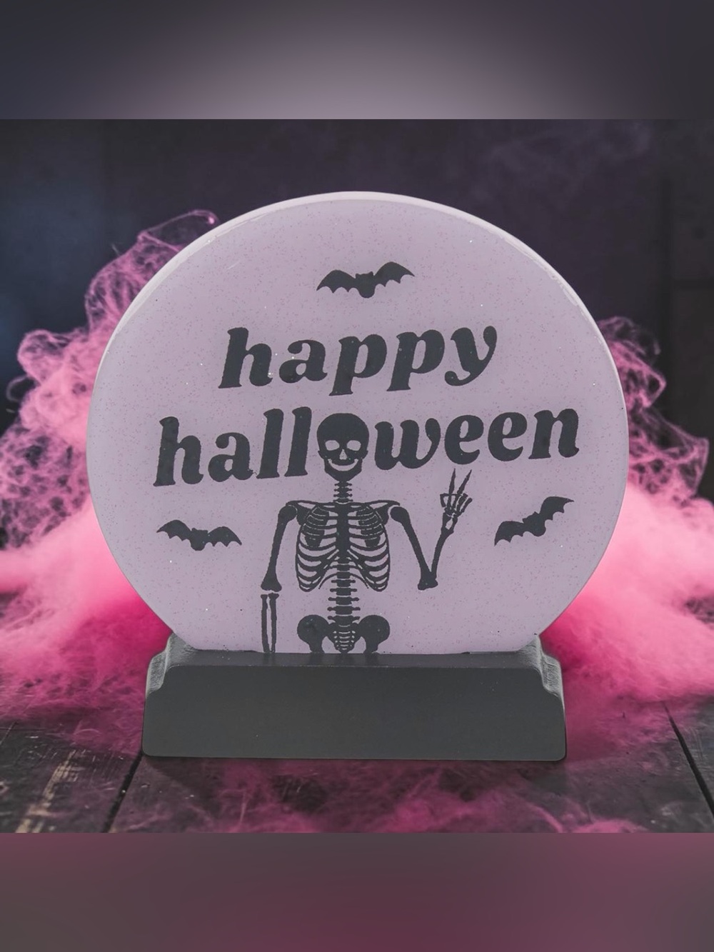 NWT Halloween Crystal Tabletop Ball Decor Set of 3 pieces 🎃🦇💀🔮